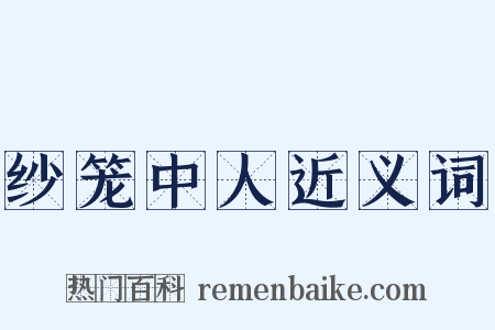纱笼中人近义词是什么意思的图片